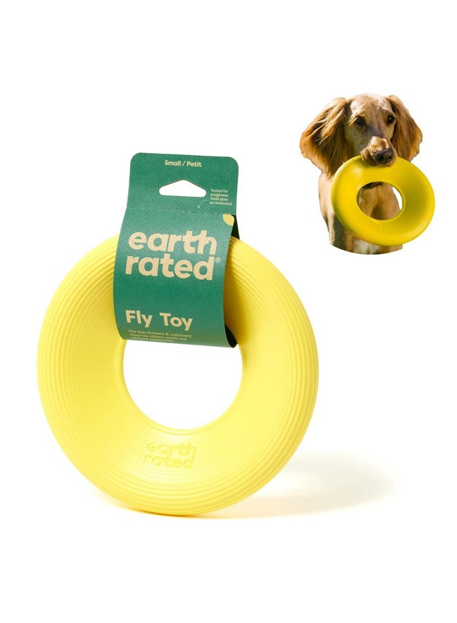 إيرث ريتد لعبة قرص طائر مُصممة خصيصًا للكلاب والجراء، ألعاب تفاعلية للكلاب، يطفو على الماء على شكل صحن، حجم صغير، لون أصفر - Image 1