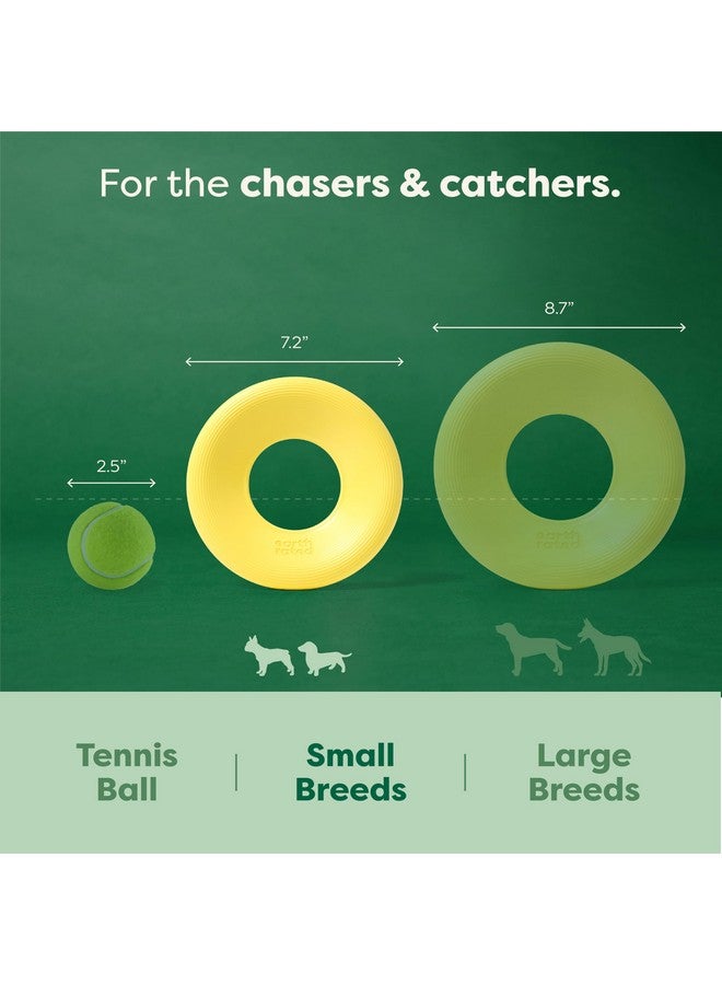 إيرث ريتد لعبة قرص طائر مُصممة خصيصًا للكلاب والجراء، ألعاب تفاعلية للكلاب، يطفو على الماء على شكل صحن، حجم صغير، لون أصفر - Image 3