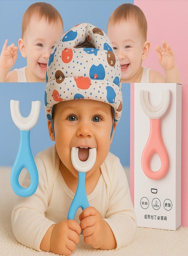 S-SQUARE Baby Safety Helmet for 6+ Months to 3 Years - Head Protection for Infant tolder Baby Walking Toddler Head Protector with U Shape Silicon Toothbrush for Kids (White) - Image 2