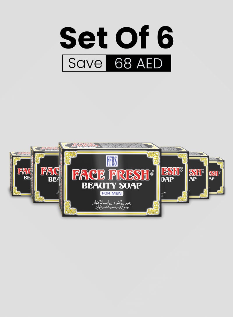 Face Fresh Set of 6 Men's Beauty Soap - Removes Dirt & Impurities from the Skin and Unclogs Pores & Prevents Acne, Soap for All Skin Types 100g - Image 1