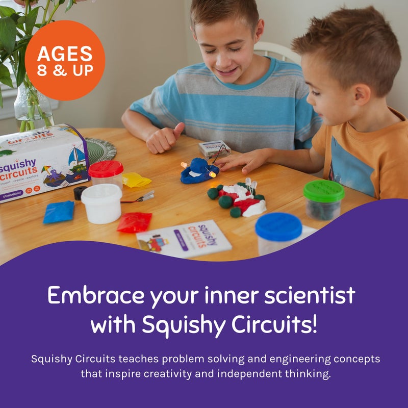 Squishy Circuits مجموعة الدوائر الكهربائية القابلة للضغط - استكشاف الدوائر الكهربائية مع عجينة اللعب - مجموعات علوم STEM للأطفال من عمر 8-12 - ممتعة وتعليمية في المنزل، الفصل الدراسي، المخيم، وأكثر!  - Image 5
