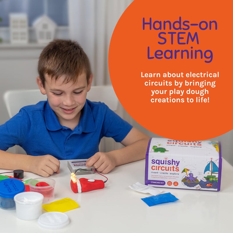 Squishy Circuits مجموعة الدوائر الكهربائية القابلة للضغط - استكشاف الدوائر الكهربائية مع عجينة اللعب - مجموعات علوم STEM للأطفال من عمر 8-12 - ممتعة وتعليمية في المنزل، الفصل الدراسي، المخيم، وأكثر!  - Image 4