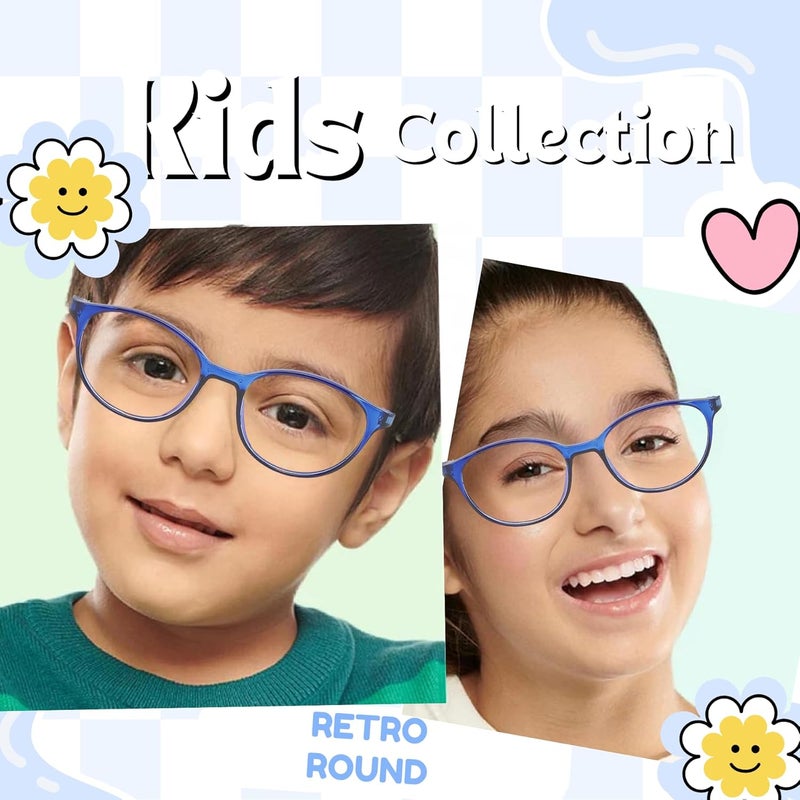 Vast Junior For Kids Age 6-10 yrs Eyeglasses For Eye Protection | Round - Image 3