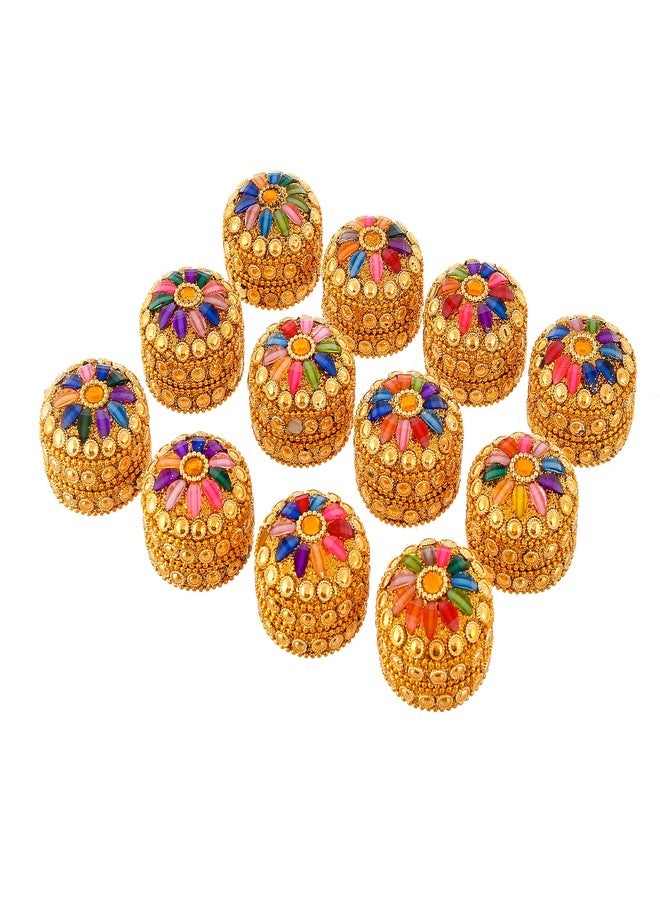 Craftam Aluminum Sindoor Daani, Kumkum Box Bharani Wedding Return Gifts (Set of 12) - Image 4
