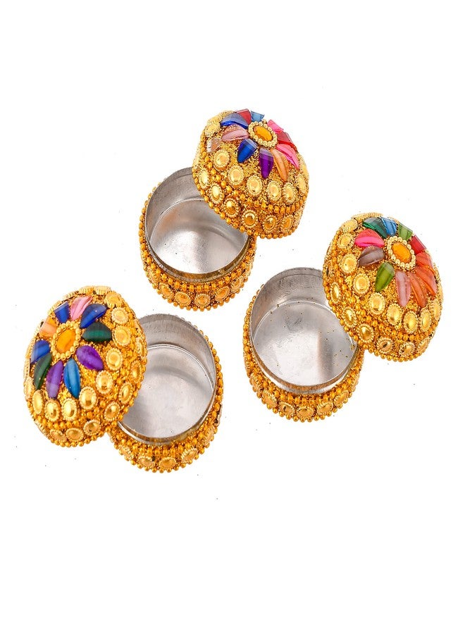 Craftam Aluminum Sindoor Daani, Kumkum Box Bharani Wedding Return Gifts (Set of 12) - Image 5