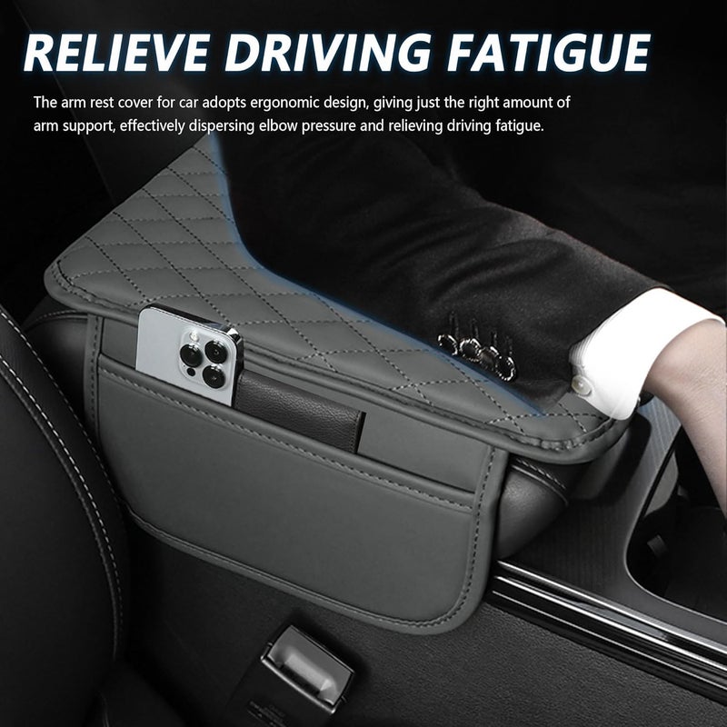 Stacool Microfiber Leather Armrest Cover with Storage - Image 4