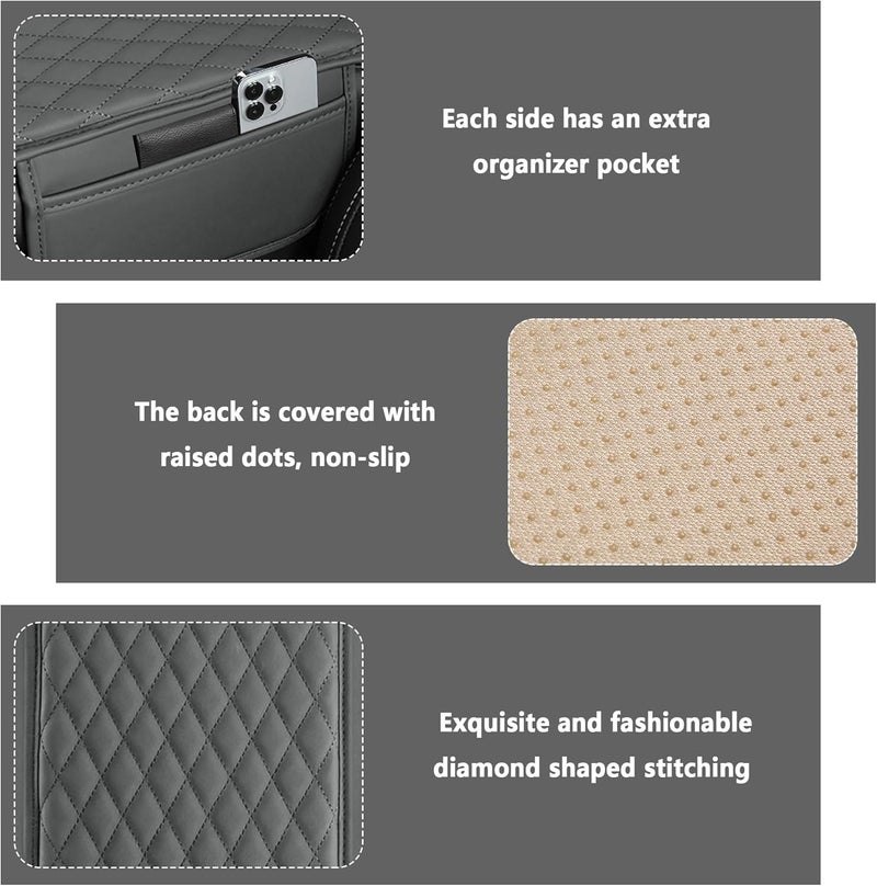 Stacool Microfiber Leather Armrest Cover with Storage - Image 3