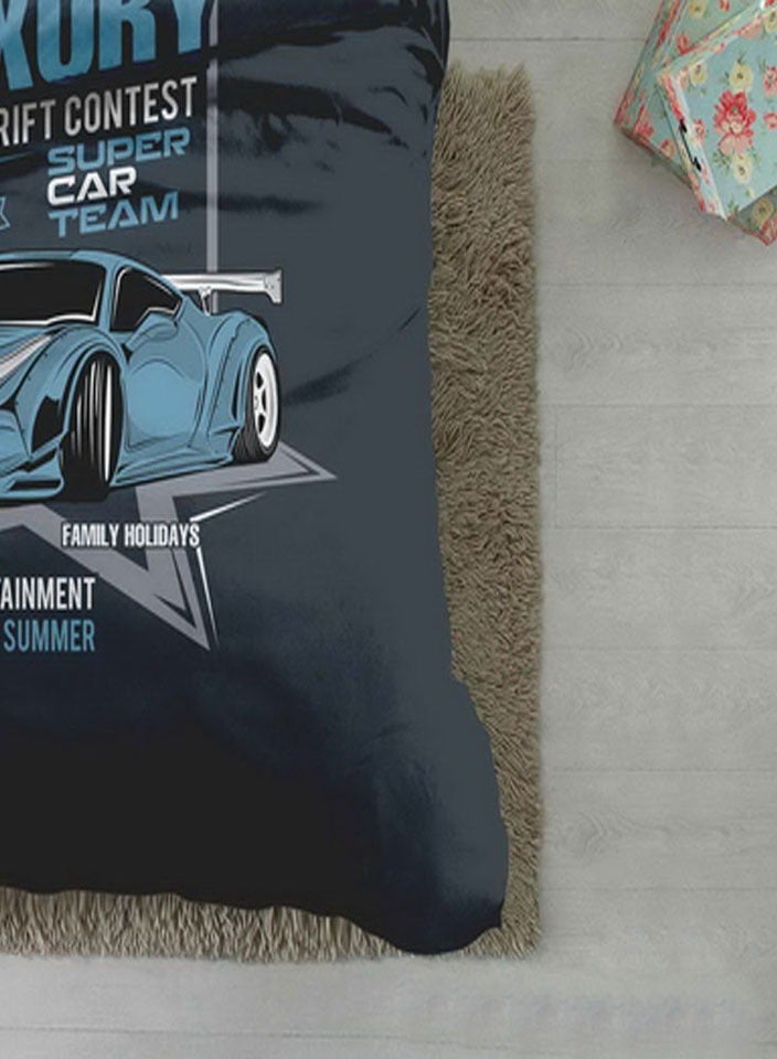 فيفوريت فيفرت طقم لحاف أطفال كحلي نقشة بألوان متعددة سنجل نفر طقم 4 قطع - Image 4