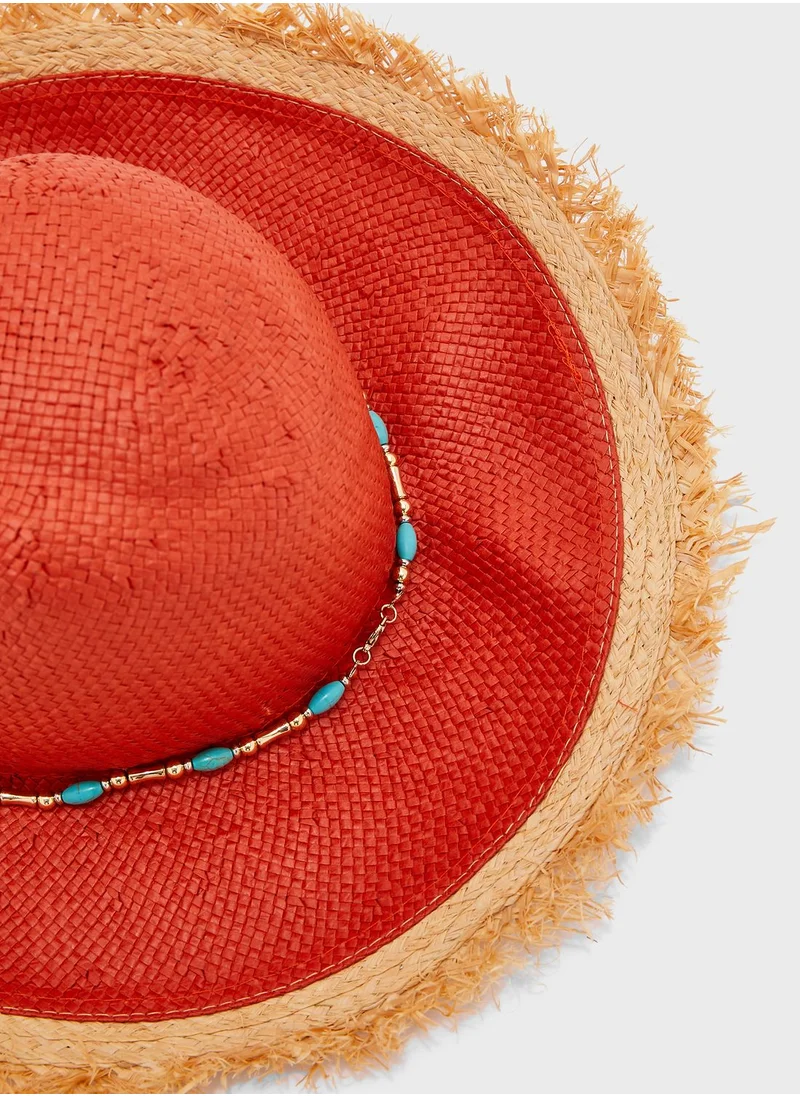 San Diego Hat Rust Hat With Truck Bead Band