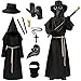Fooecor Plague Doctor Costume with Plague Doctor Mask for Boys Girls Halloween DressUp Cosplay Party ChildM - Image 3
