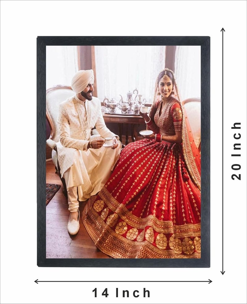 Devatwal Customized Single Photo Frame Personalized Happy Birthday Collage Photo Frame With Names | Happy Birthday Memory Frame Customised Birthday Gift Photo Frames , Anniversary Collage Photo Frame For Wife, Husband, Parents, Friend Big Size (14*20 Inch ) 1 - Image 2