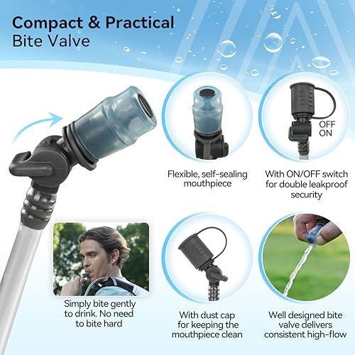 MARCHWAY Lightweight TPU Hydration Bladder 2L/3L for Hydration Packs, Slide-Seal Wide Mouth Water Reservoir Bag with Carry Handle for Hiking, Cycling, Running, Camping, Travel (2L Grey 70oz) - Image 4