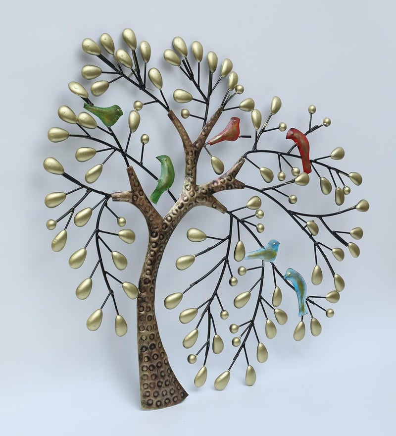 vedas Exports Lara Bird Tree Wall Decorative Hanging Mounted Art Sculpture Home Decor Size 31 x 29 inches - Image 2