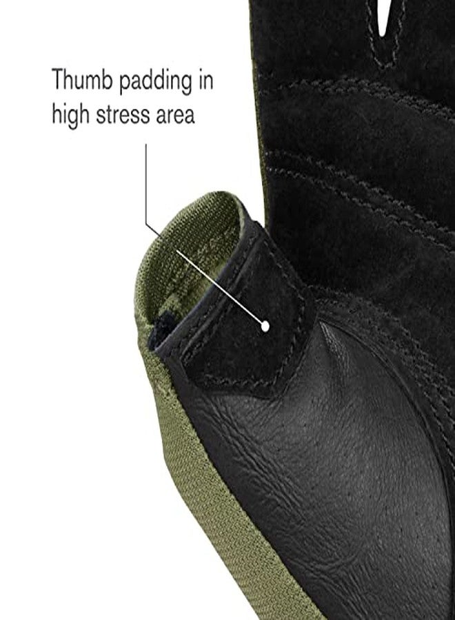 هاربينجر قفازات هاربنغر باور 2.0 لرفع الأثقال والتدريب واللياقة البدنية وتمارين الصالة الرياضية - للجنسين (أخضر، مقاس XL) - Image 5