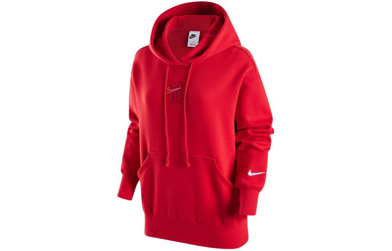 Nike (WMNS) Nike Sportswear CNY Fleece Hoodie 'Red' - Image 2