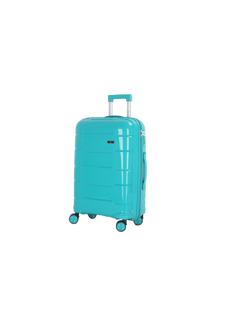 اتش تي مجموعة حقائب سفر إتش تي، من أربع قطع - حقائب متينة بهيكل صلب مع عجلات دوارة، ومقبض تلسكوبي، وسحابات مضادة للسرقة (13/20/24/28 بوصة، 13.5/49/80/116 لترًا، مجموعة سفر خفيفة الوزن، لون أزرق) - Image 4