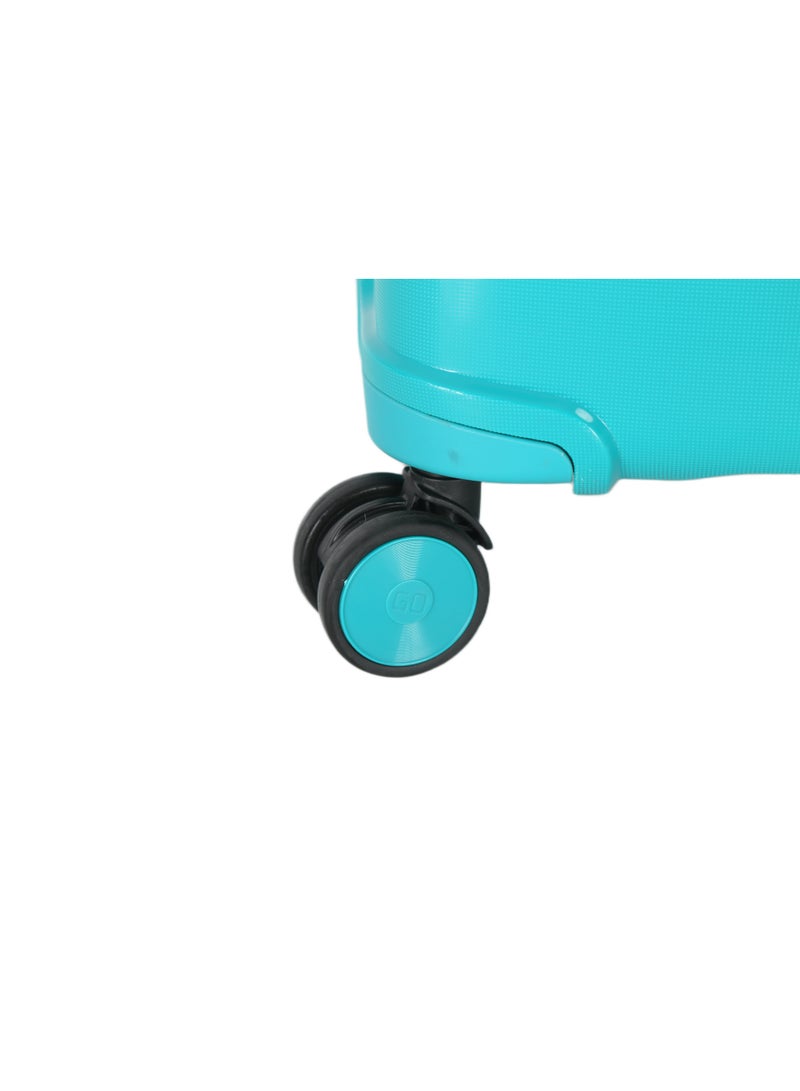 اتش تي مجموعة حقائب سفر إتش تي، من أربع قطع - حقائب متينة بهيكل صلب مع عجلات دوارة، ومقبض تلسكوبي، وسحابات مضادة للسرقة (13/20/24/28 بوصة، 13.5/49/80/116 لترًا، مجموعة سفر خفيفة الوزن، لون أزرق) - Image 5