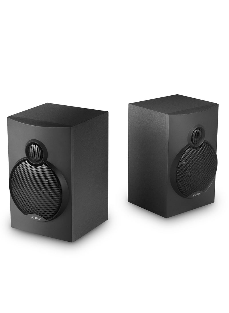 F&D - F&D A521X 104 W 2.1 Channel Bluetooth Multimedia Speakers with Subwoofer Satellite Speaker, Remote, Digital FM & USB (Black) - Image 1