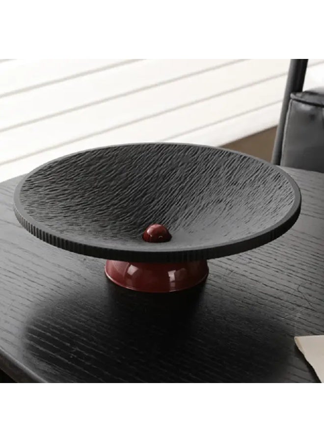 Simple Luxury Rock Grain Series Tray 25cm/7.5cm – Minimalist Decorative Serving Platter with Textured Finish, Multi-Color Options, ABS Base, Versatile Use for Home, Kitchen, or Tabletop – Elegant & Nature-Inspired Design