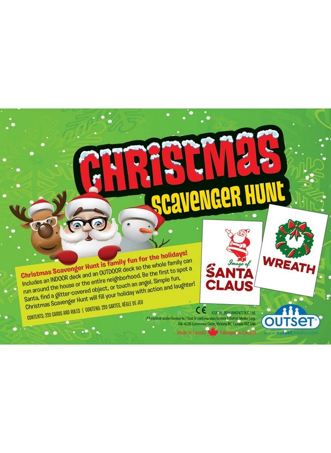 Outset Media - Christmas Scavenger Hunt Game Includes 220 Cards With Holiday Themed Objects Found Both Inside And Outside The Home (Ages 6+) - Image 1
