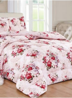 Moon 4 Pieces Single Size 160x210Cm Comforter Set Medium Filling Bedding Set for All Season Includes 1Comforter 1Bedsheet 1Pillow Shams and 1Cushion cases  - Image 4