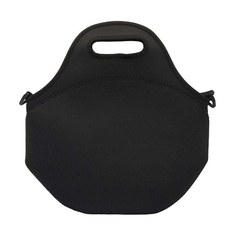 TAIDY Neoprene Lunch Bags Boxes for Women Men, Insulated Lunch Cooler Tote Bag Box for Office Work Picnic Travel (Black) - Image 2