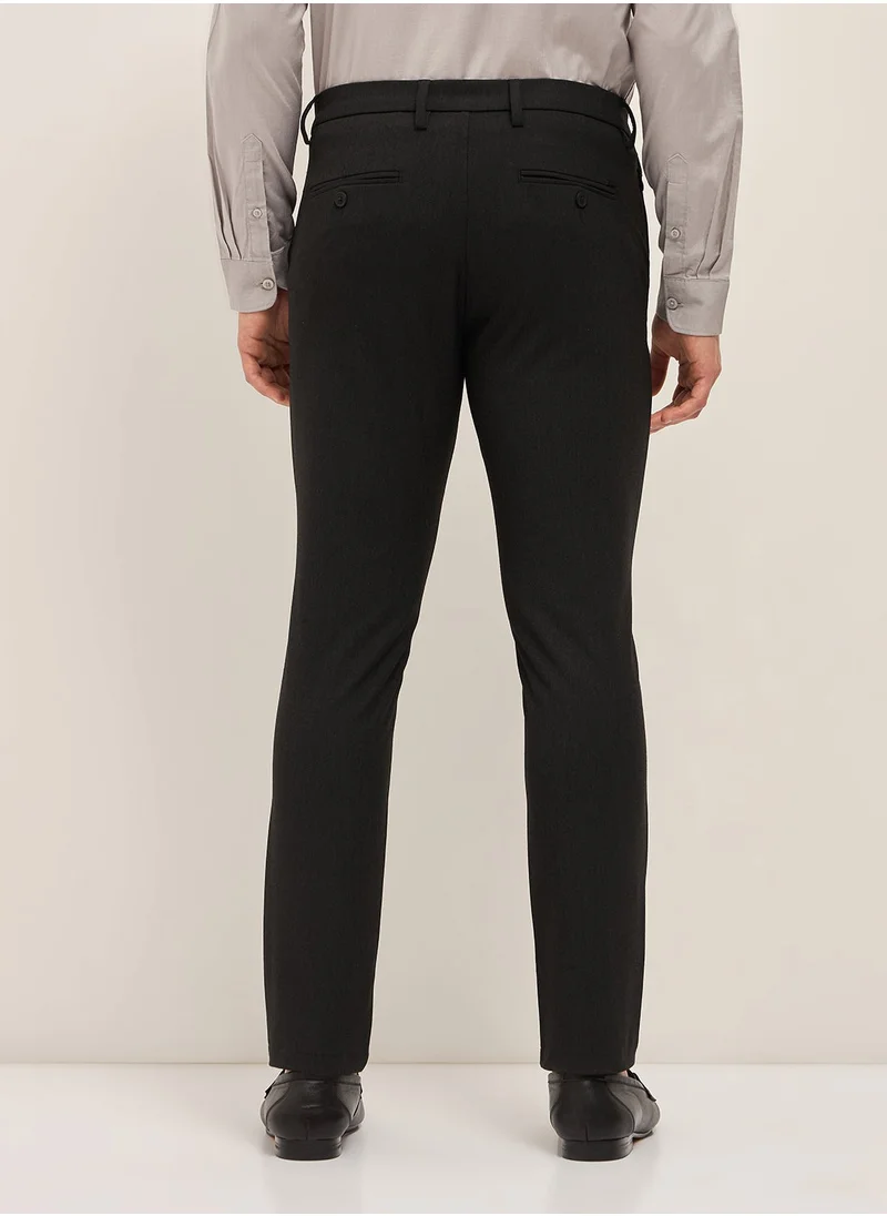 THE BEAR HOUSE THE BEAR HOUSE Men’s Formal Trouser – Lightw eighted & Comfortable, Perfect for Casual Wear, Ideal for Everyday & Summer Wear | SIZE-28 to 40 | TRO-ELPUIG-BK_PRNT