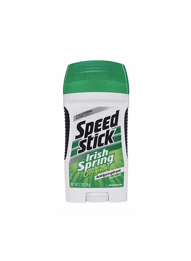 Speed Stick Original Antiperspirant & Deodorant, Irish Spring 2.70 oz (Pack of 10)