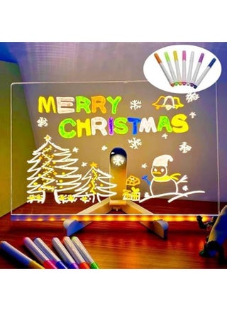 Led Acrylic Message Board, Light Up Acrylic Message Board, Creative Rewritable Acrylic Led Message Board, Glowing Acrylic Message Board Markers, Led Note Board With Colors (7.9 x 7.9 in) - pzsku/ZAAD748DBE1A71514DFB7Z/45/_/1731738992/3c856182-269a-4bc2-9861-60e46e363cd5