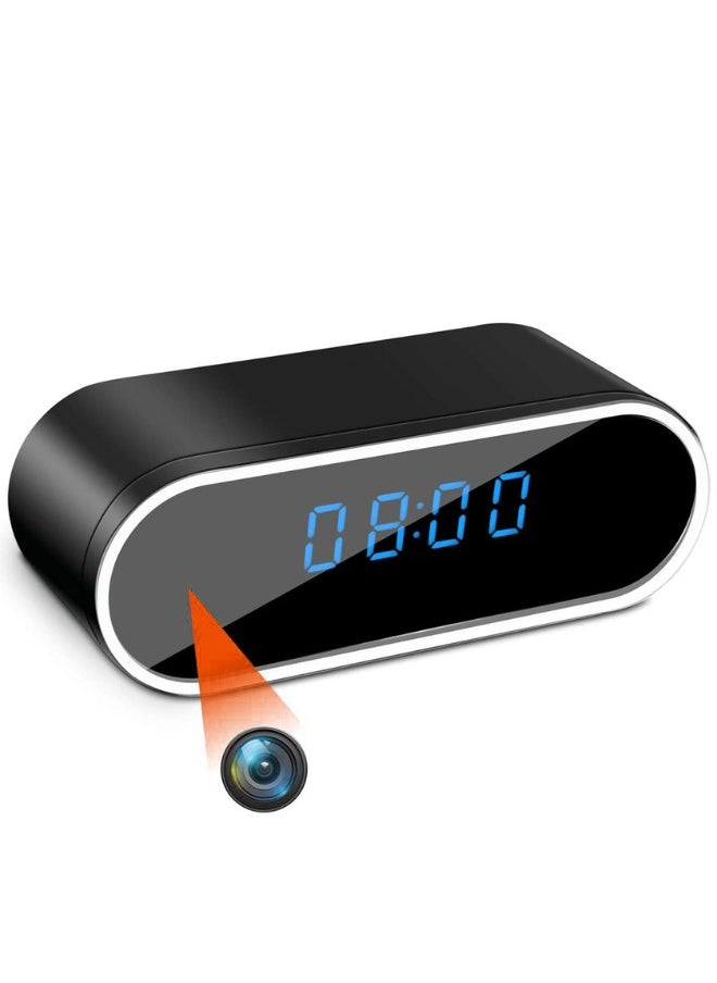 Plynox Security Camera with Clock, HD Indoor WiFi Camera with Night Vision and Motion Detection, Nanny Camera for Home Office, and more.  - Image 1