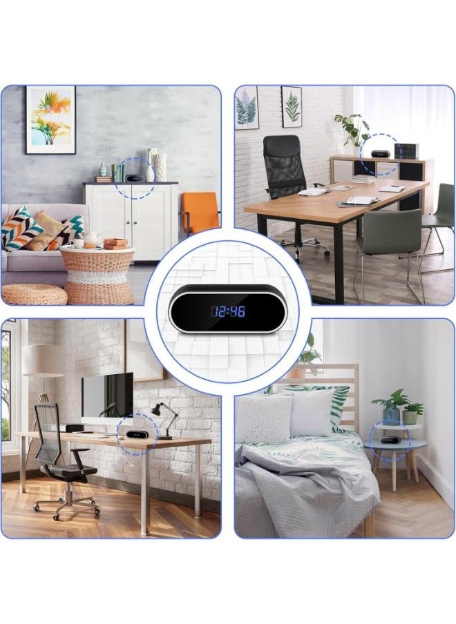 Plynox - Security Camera with Clock, HD 1080P Indoor WiFi Camera with Night Vision and Motion Detection, Nanny Camera for Home Office, and more. - Image 1