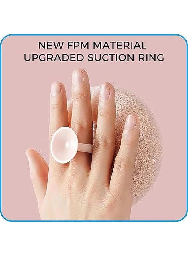 2PackSuper Soft Sunflower Suction Cup Bath Ball,Loofah Sponge Effectively exfoliates,Essential Bath Sponge for Men and Women - Image 4