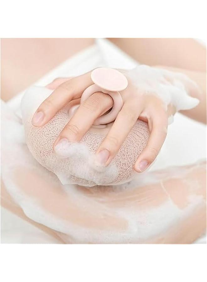 2PackSuper Soft Sunflower Suction Cup Bath Ball,Loofah Sponge Effectively exfoliates,Essential Bath Sponge for Men and Women - Image 2