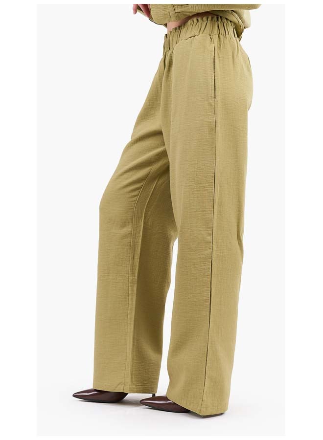 Clue Relaxed Tencel Wide-Leg Pants  - Image 2