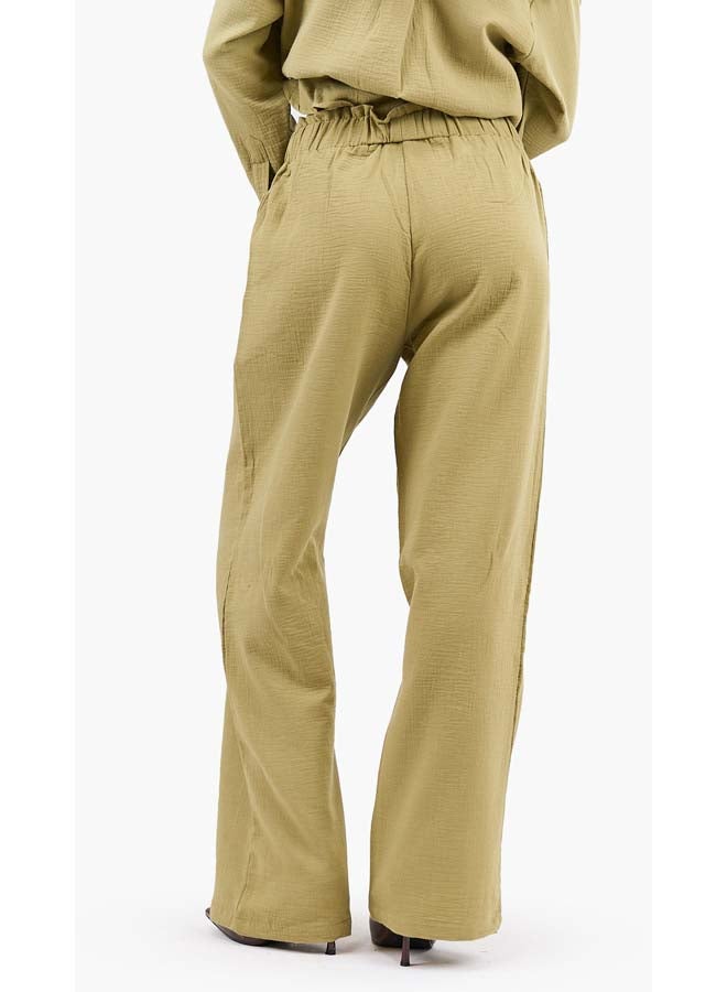 Clue Relaxed Tencel Wide-Leg Pants  - Image 3