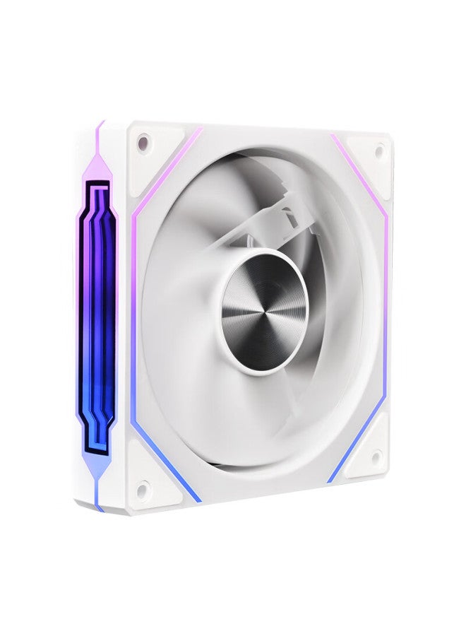 Play Jia Wanjiajingjing 4gt Argb White Reverse Fan, Case Cooling 12cm Fan, Rgb Synchronization, 5v 3-pin Argb Pwm Temperature-controlled Speed Adjustment - Image 3