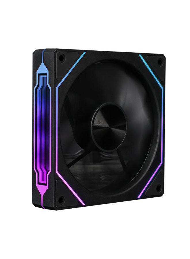 Play Jia Wanjiajingjing 4gt Argb White Reverse Fan, Case Cooling 12cm Fan, Rgb Synchronization, 5v 3-pin Argb Pwm Temperature-controlled Speed Adjustment - Image 5
