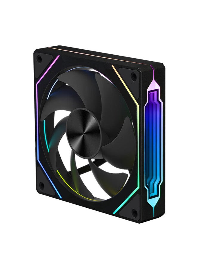 Play Jia Wanjiajingjing 4gt Argb White Reverse Fan, Case Cooling 12cm Fan, Rgb Synchronization, 5v 3-pin Argb Pwm Temperature-controlled Speed Adjustment - Image 4