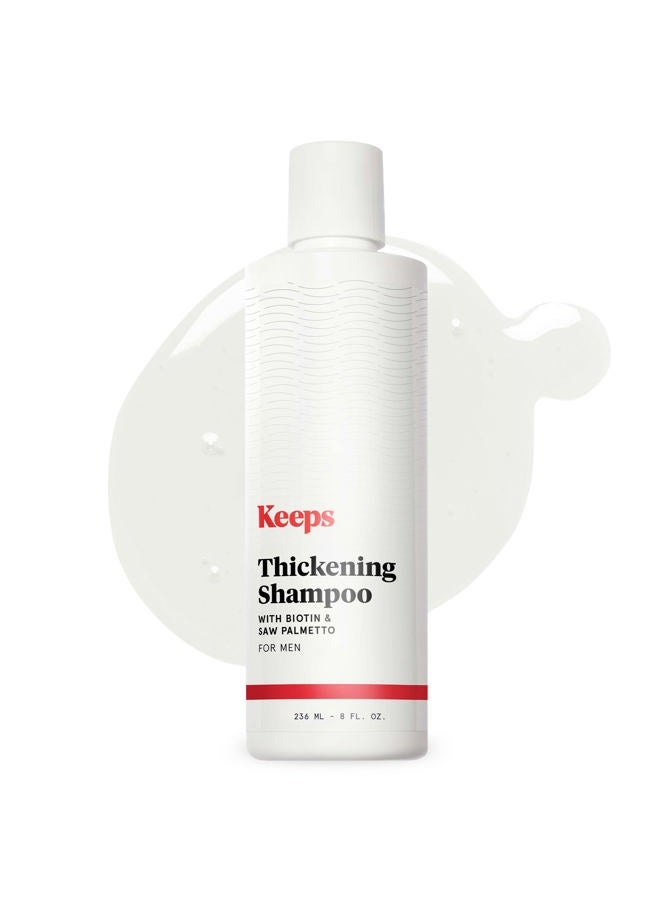 Keeps Hair Regrowth Treatment Mens Shampoo for Fuller, Thicker Looking Hair, 8 oz - Thinning and Hair Growth Shampoo for Men - DHT Blocker - Infused with Biotin, Caffeine, & Saw Palmetto - Image 1