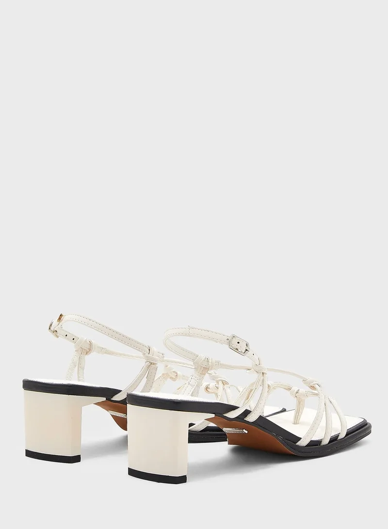 TOPSHOP Nina Strippy Mid Heel Sandals