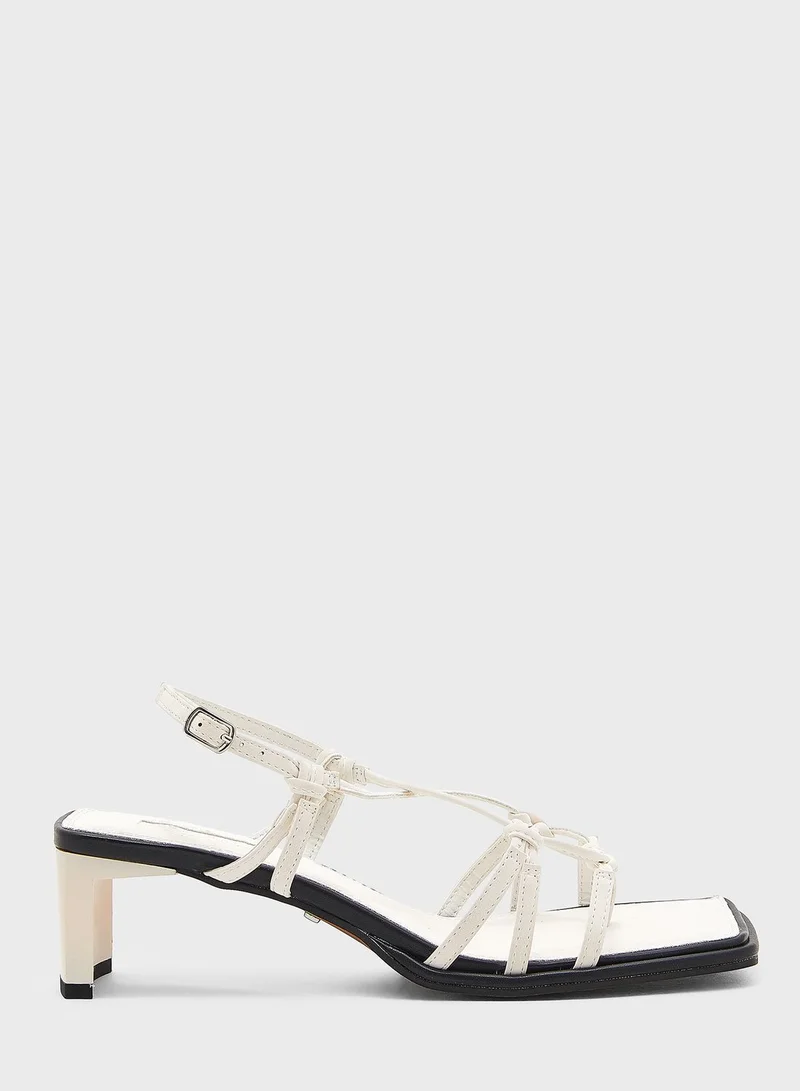 TOPSHOP Nina Strippy Mid Heel Sandals