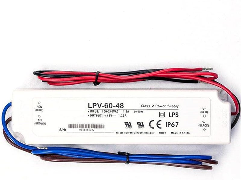 DYSGLOBAL LPV 60 48 60W IP67 Waterproof LED Driver 48V 1 25A AC DC Power Supply - Image 1