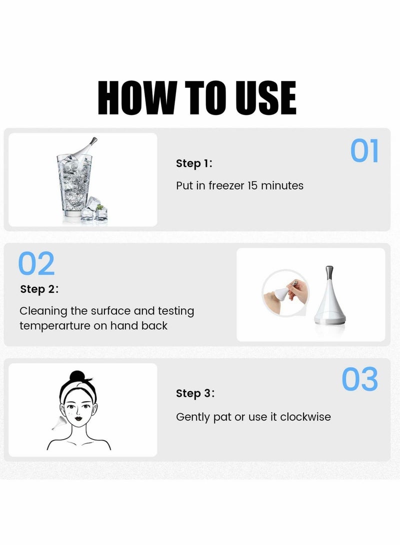 Excefore Facial Rollers Set, 2 Pcs Facial Ice Globes, Reusable Stainless Steel Ice Roller, Face Skin Care Tools for Cold Skin, Shrink Pores, Reduce Swelling and Anti-Ageing  - Image 4