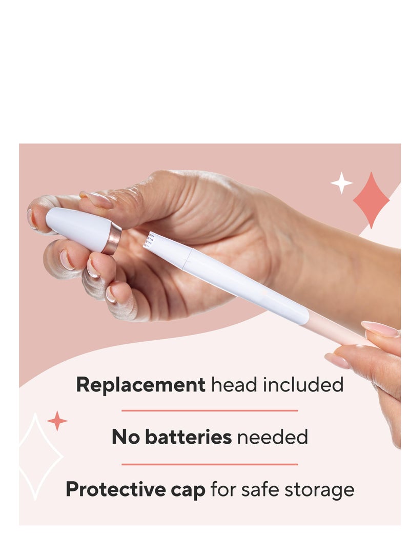 Zikra Stray Hair Remover, Precise Micro-Blade Hair Removal Tool, Body Touch Up, Designed to Painlessly Cut Stray Hairs from Chin and Lips to Fingers and Toes, for All Skin Types - Image 5