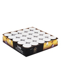 100 Pieces Set Tea Light Candle, White
