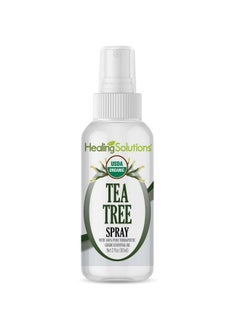 Healing Solutions Healing Solutions Organic Tea Tree Spray - Water Infused with Tea Tree Essential Oil - Organic Tea Tree Oil - 2 oz Bottle - Tea Tree Spray for Home - Tea Tree Oil Organic Mist Spray 