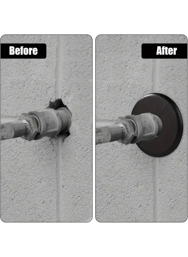 Black ABS Self Adhesive Wall Split Flange Escutcheon Plates For 22mm 0 8in Faucets - Image 4