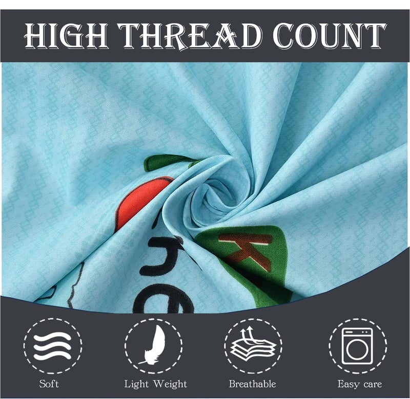 Filymore Kids bedsheets for Double Bed Made with Microfiber 240 TC Wrinkle Free Soft | Car bedsheet for Kids Queen Size (90x90 Inches/Boys Girls Room)(SkyBlue) - Image 5