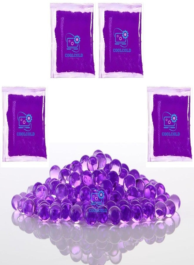 COOLCOLD Gel Blaster Refill Ammo – 40,000 Rounds of 7-8mm Non-Toxic Water Beads for Gel Guns – Safe for Adults 15+ – Transparent Blue Gel Bullets – Pack of 4 – Also Ideal as Home Decor Vase (Purple) - Image 1