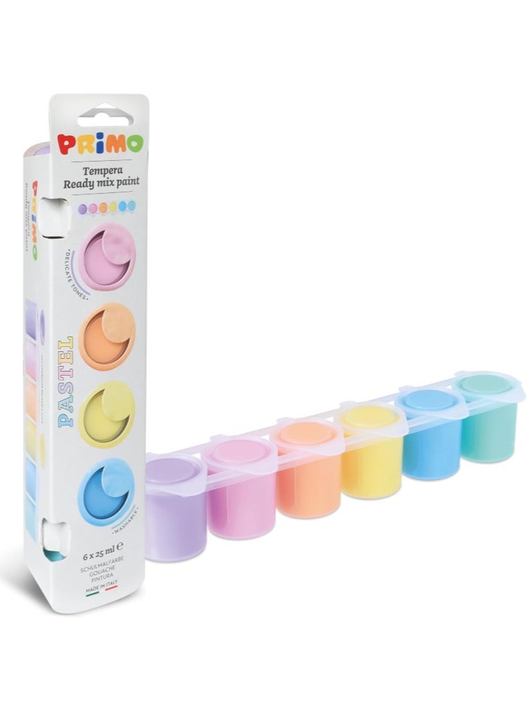 PRIMO Premium Tempera Paint Set, 6-Color Pastel Set, Great Coverage, for Little Artists by Primo - Image 3